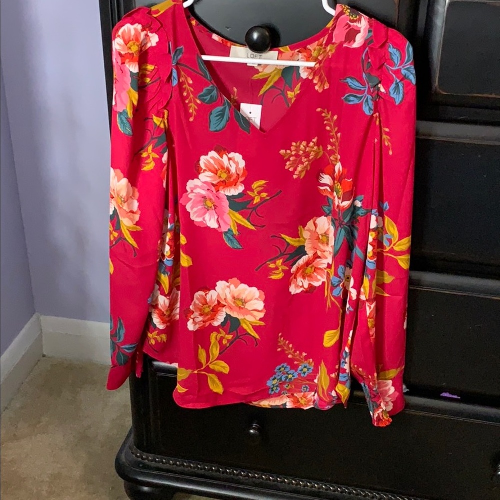New with tags. Loft long sleeve blouse